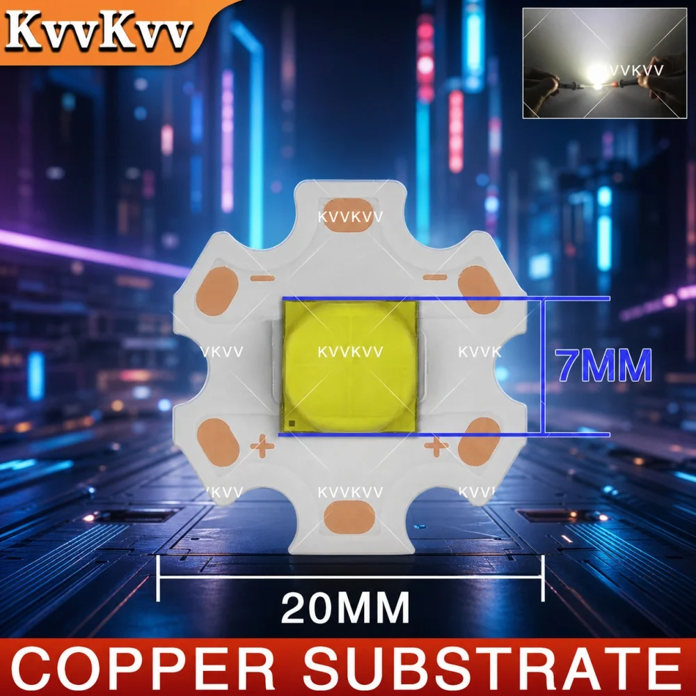 XHP70 7070 LED Chip 20W 40W High-Luminosity Lamp Bead 12V 3V 6V Warm White Light for Flashlight Headlight DIY Lighting Module