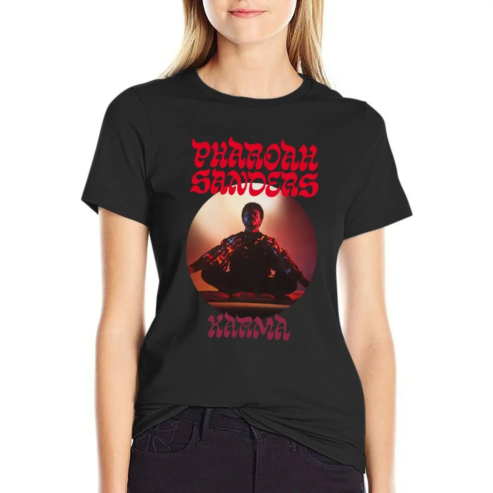 PHAROAH SANDERS - KARMA T-Shirt new edition funny Female clothing animal print graphic t-shirts for Women