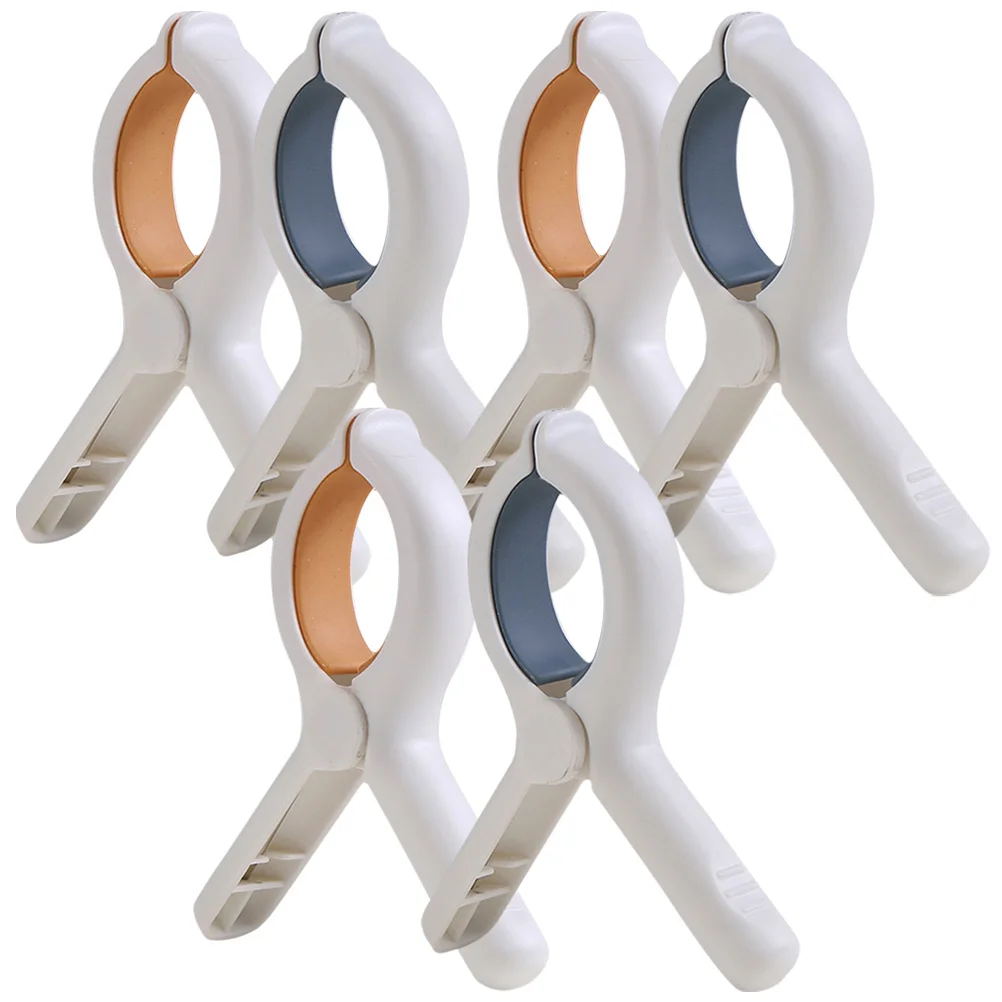 

6Pcs Windproof Clothes Clips Heavy Duty Plastic Clothespins for Blanket Quilt Garment Fixation Outdoor Indoor Drying Non-Skid