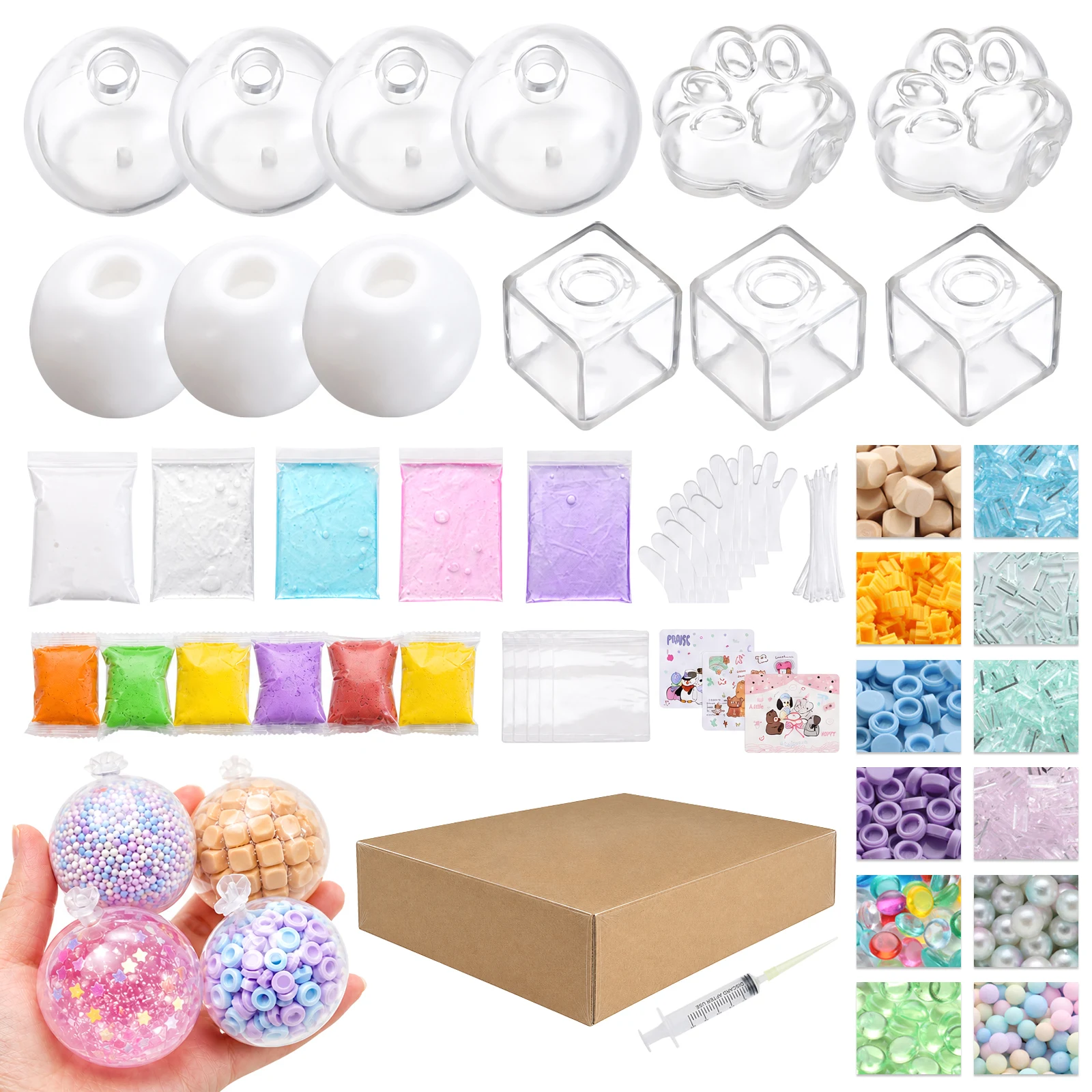 Slime Making Kit - Kit Fai-da-Te per Palline Antistress da