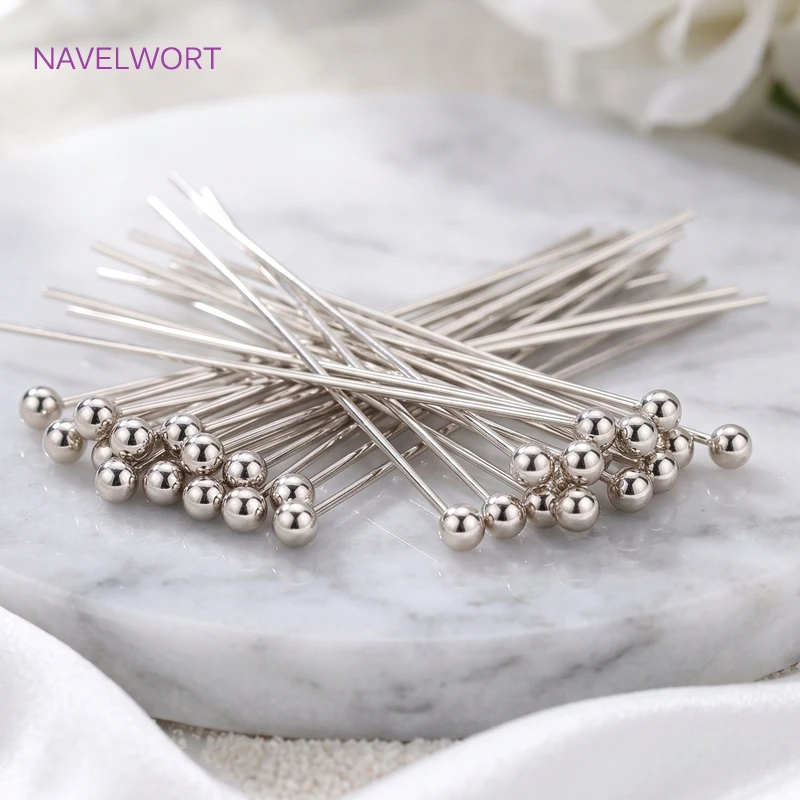 20-50mm 14K vergoldete Kugelstifte/Augenstifte/Flachkopfstifte für die Schmuckherstellung, Messingdrahtstifte, DIY-Schmuckstifte Zubehör. – Detail 29