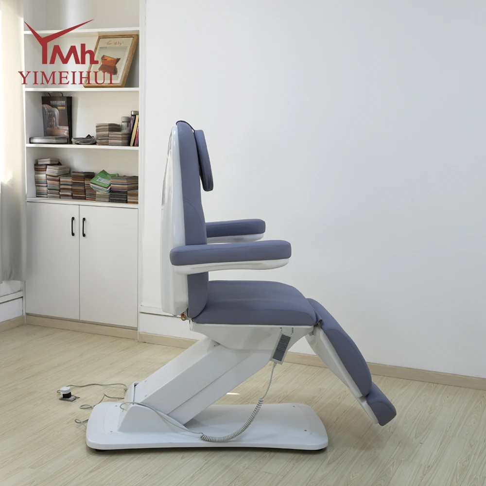 Luxo 3 motores spa salão de beleza altura ajustável tratamento mesa massagem elétrica beleza cama facial cadeira cosmética
