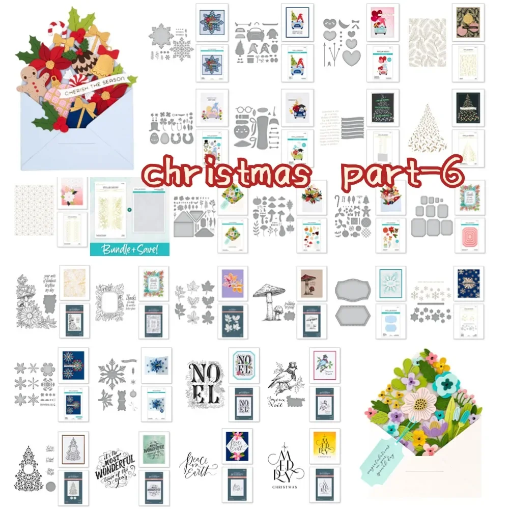 Christmas in Santa Hugs Metal Cutting dies And Stamps For Scrapbooking Stencil Embossing Mold DIY Paper Cards Craft Cutting