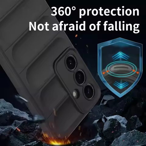 Simple Soft Skin Anti Drop Shock Absorber Phone Case for Samsung Galaxy S25 S24 S23 S22 Ultra Plus FE A55 A35 A16 A06 Note 20 U