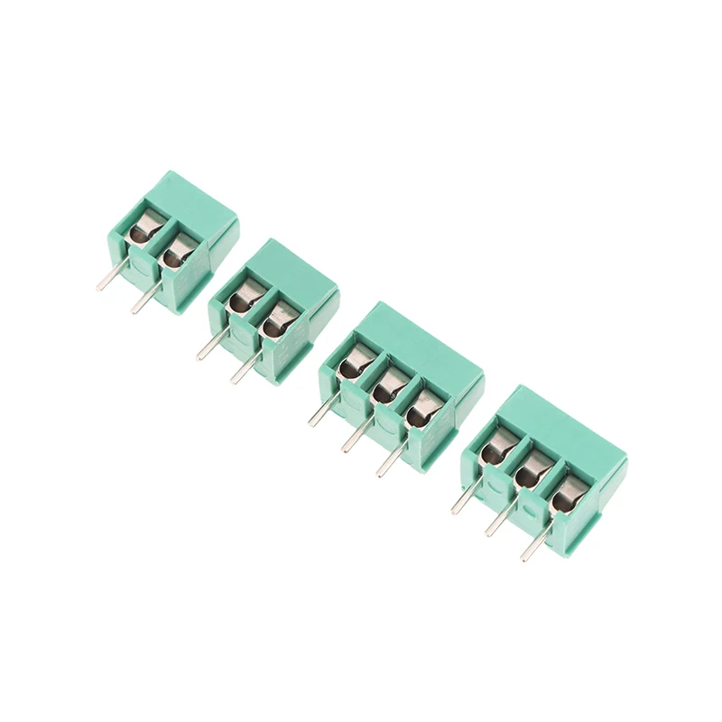 50pcs Kf350-2p 3p 3.5mm 300v 10A Pitch 2 3 Pin Spliceable Plug-in PCB Screw Terminal Block Connector FOR 24-18 AWG CABLE