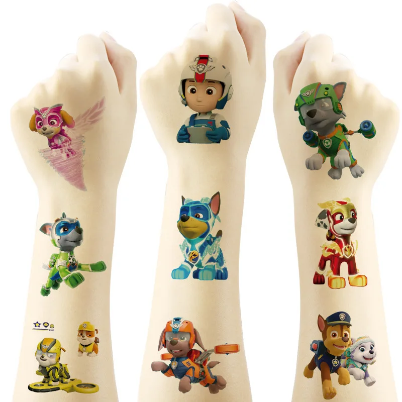 Waterproof Paw Patrol Tattoo Stickers, Cute Ryder Sticker, Funny Cartoon, Christmas, Birthday Gift, Reward Toy, 20Pcs Set - view 2