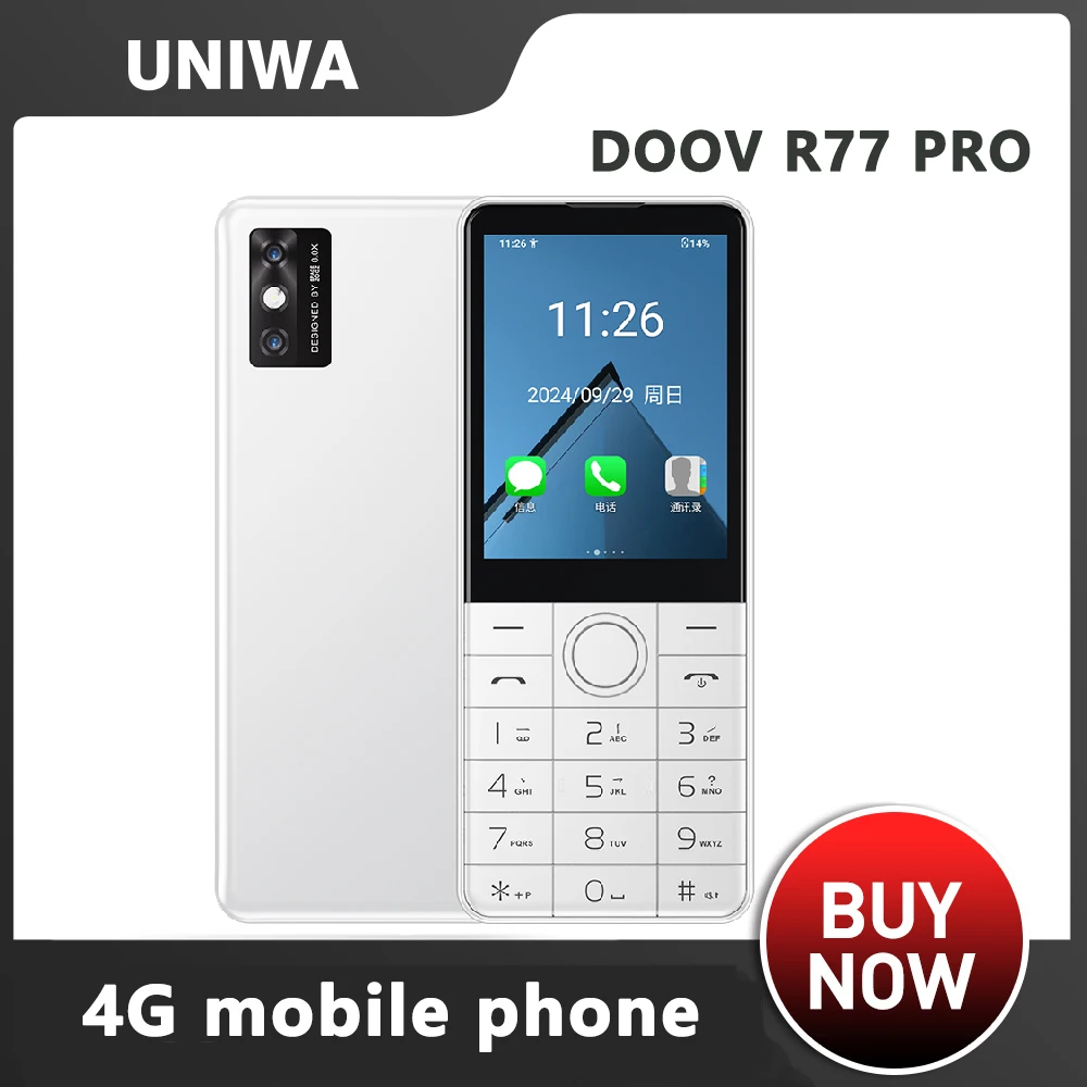 DOOV 4G Touch R77 Pro Telefono cellulare Google 2.8 Schermo 3 GB + 32 GB Android13 5 MP Whatsapp Tastiera multilingue Cellulare