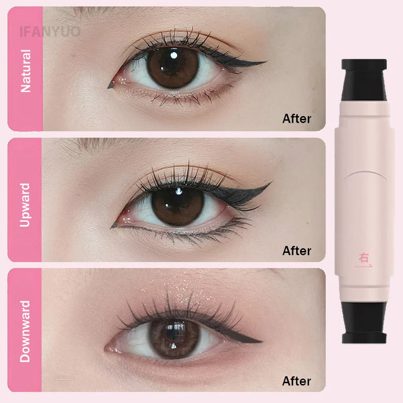 أسود بني متكامل كحل ختم مخطط دقيق الخاتم العين اينر تمديد طوابع الكحل السائل القلم مقاوم للماء دائم