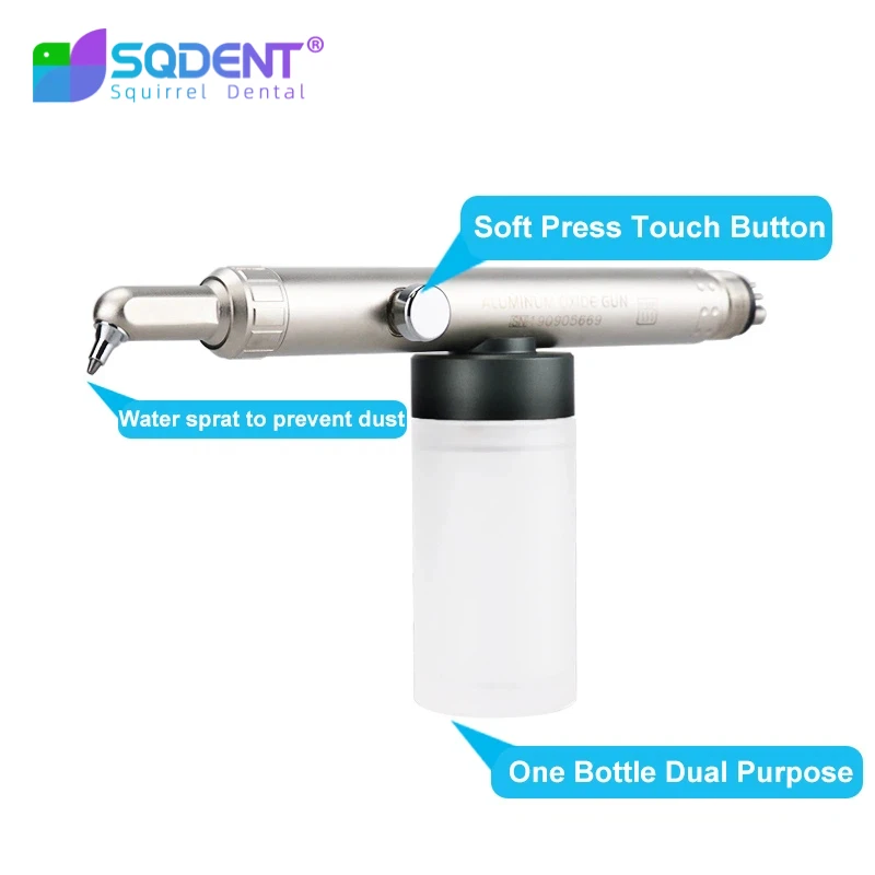SQDENT Dental Aluminum Oxide Micro Blaster With Water Spray Microetcher Sandblasting Six Point Spray Dental Equipment