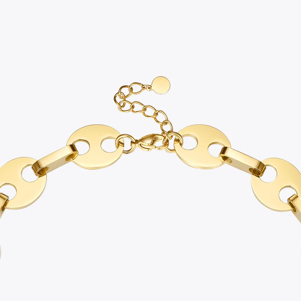 ENFASHION Long Pig Nose Necklaces For Women Gold Color Bunch Choker Necklace Stainless Steel Fashion Jewelry Harajuku P203179