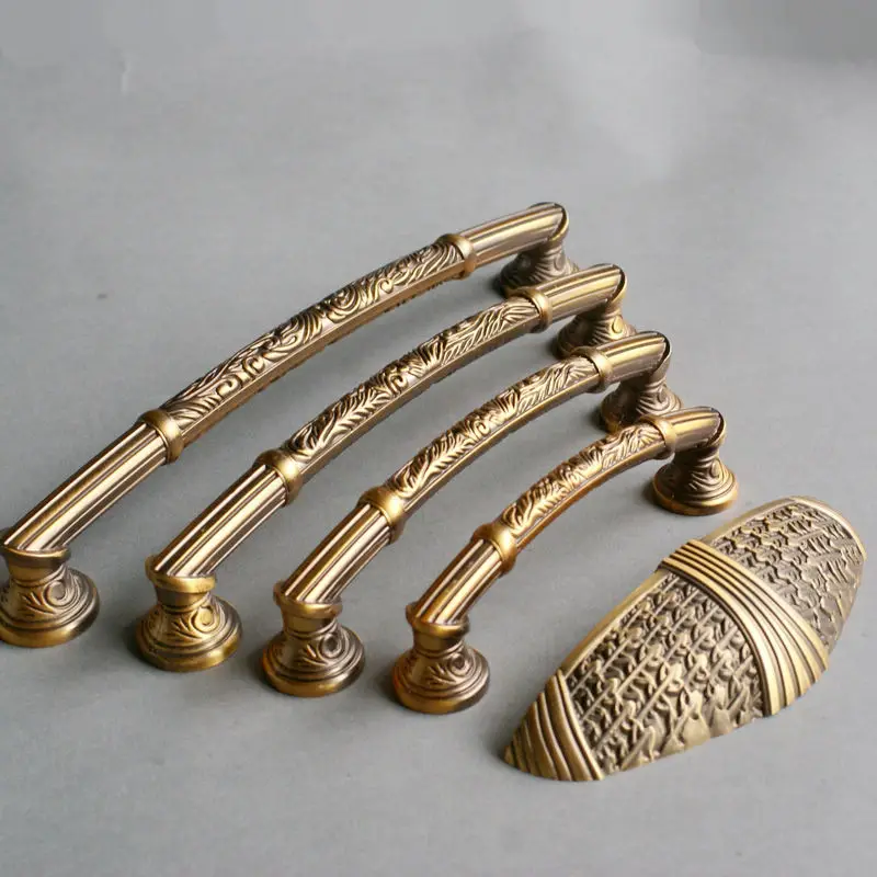 로마 빈티지 유럽 스타일 레트로 가구 손잡이 및 손잡이, 앤티크 청동 캐비닛 서랍 옷장 문짝 손잡이