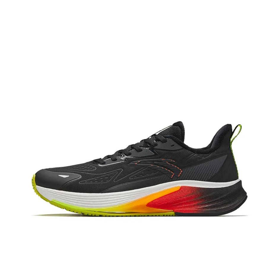 Anta Rocket 6.0 Slip Resistant Abrasion Resistant Low top Running Shoes Men's Black Green Orange 112445581-15