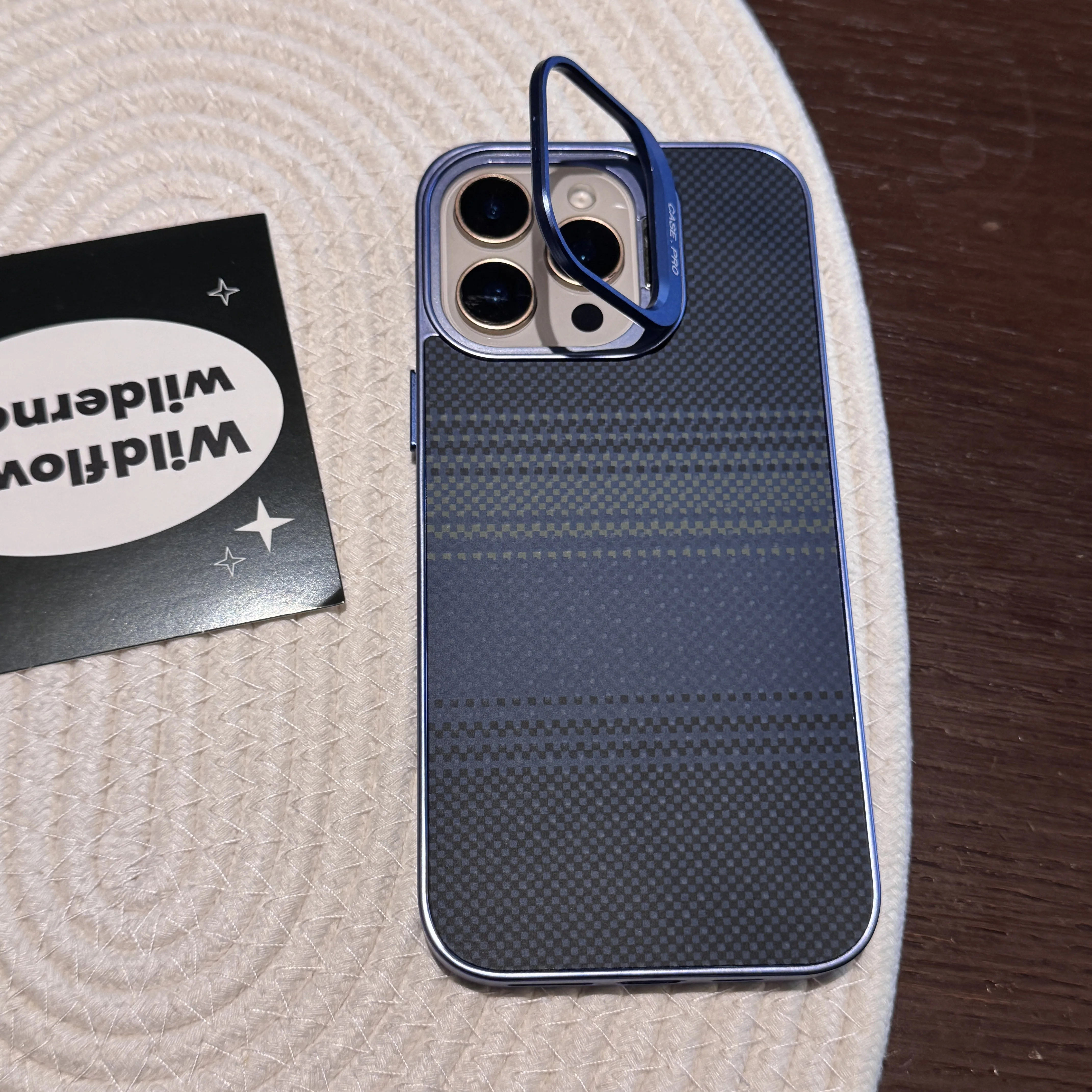 

New Luxury Carbon Fiber Pattern Alloy lens holder frame Phone Case For iPhone 16 15 14 13 12 Pro Max Shockproo Magnetism Cover