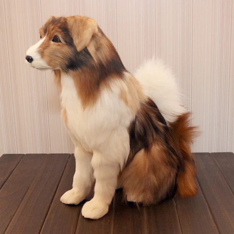 

Simulation Dog Plastic& Furs Shepherd Dog Golden Retriever Model Handicraft home desk decoration toy gift w1828
