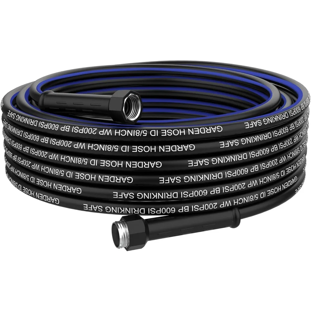 

HELEN Garden Hose 5/8"x50 ft, All-weather Flexible and Lightweight - Kink Free, Solid Aluminum Fittings, Heavy Duty Water Hose-