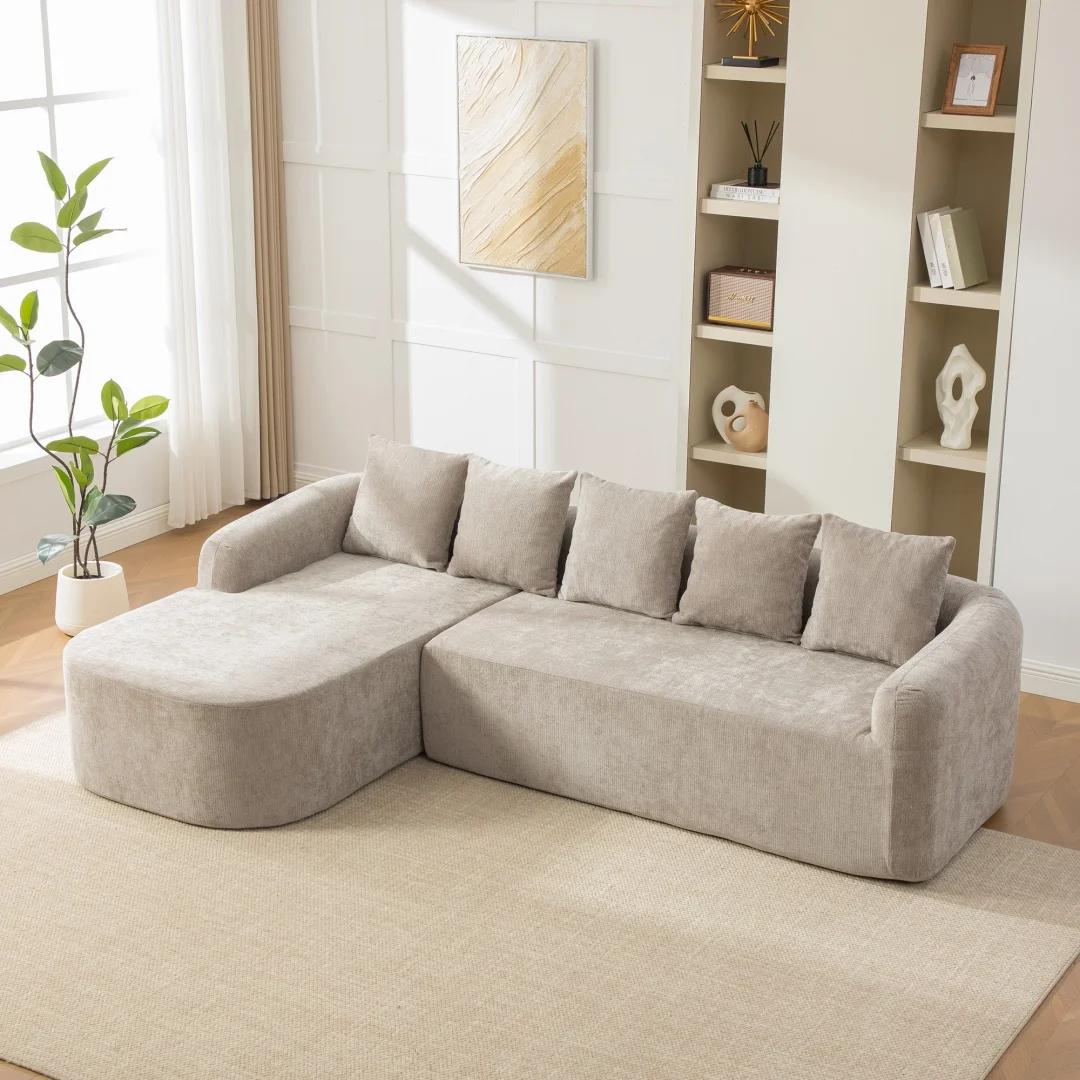 Un sofá modular comprimible hecho de tela Schneir, relleno de espuma de alta elasticidad 30D. Fácil de mover, con suelo antideslizante, adecuado para un sofá de sala de estar.