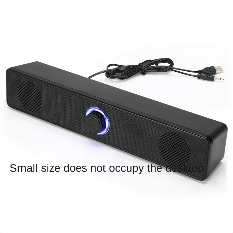 1pcs 4D Surround Soundbar Bluetooth 5.0 Computer Speakers Wired Stereo Subwoofer Sound Bar for Laptop PC Home Theater TV Aux