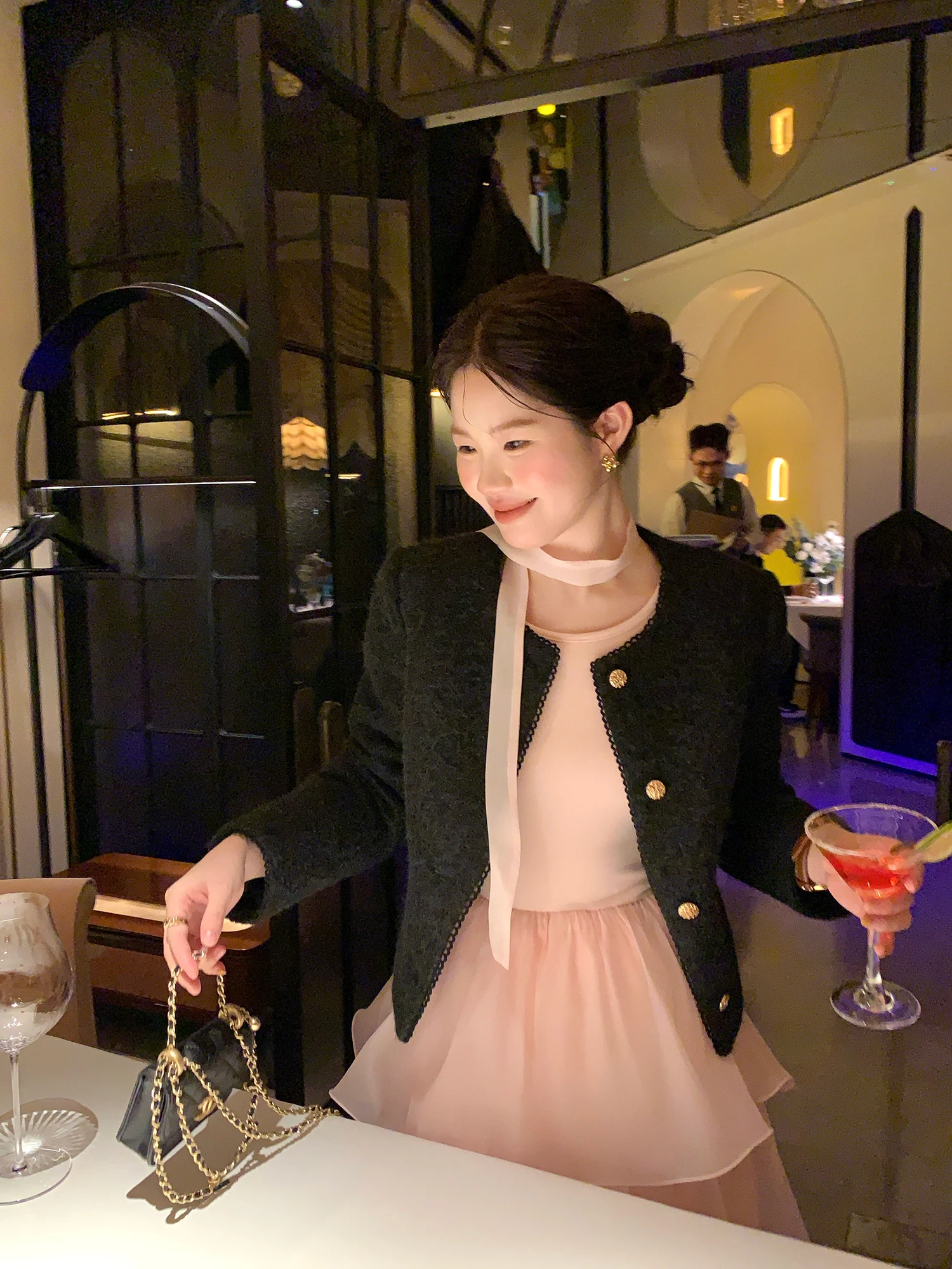 

Корейское короткое шерстяное пальто для женщин, мягкое, универсальное, осеннее, из чистого полиэстера, с круглым вырезом, для электронной коммерции