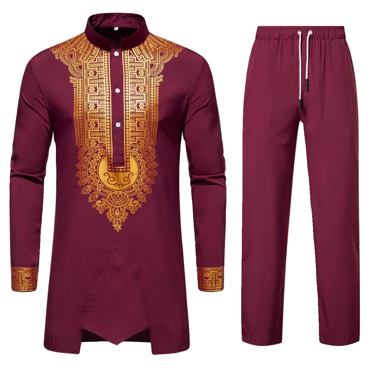 Lungo da uomo Sve irt 2023 Nuovo Sle Eth Set Gioventù Casual Poliestere di colore puro No Iron Treaent Autunno Wear