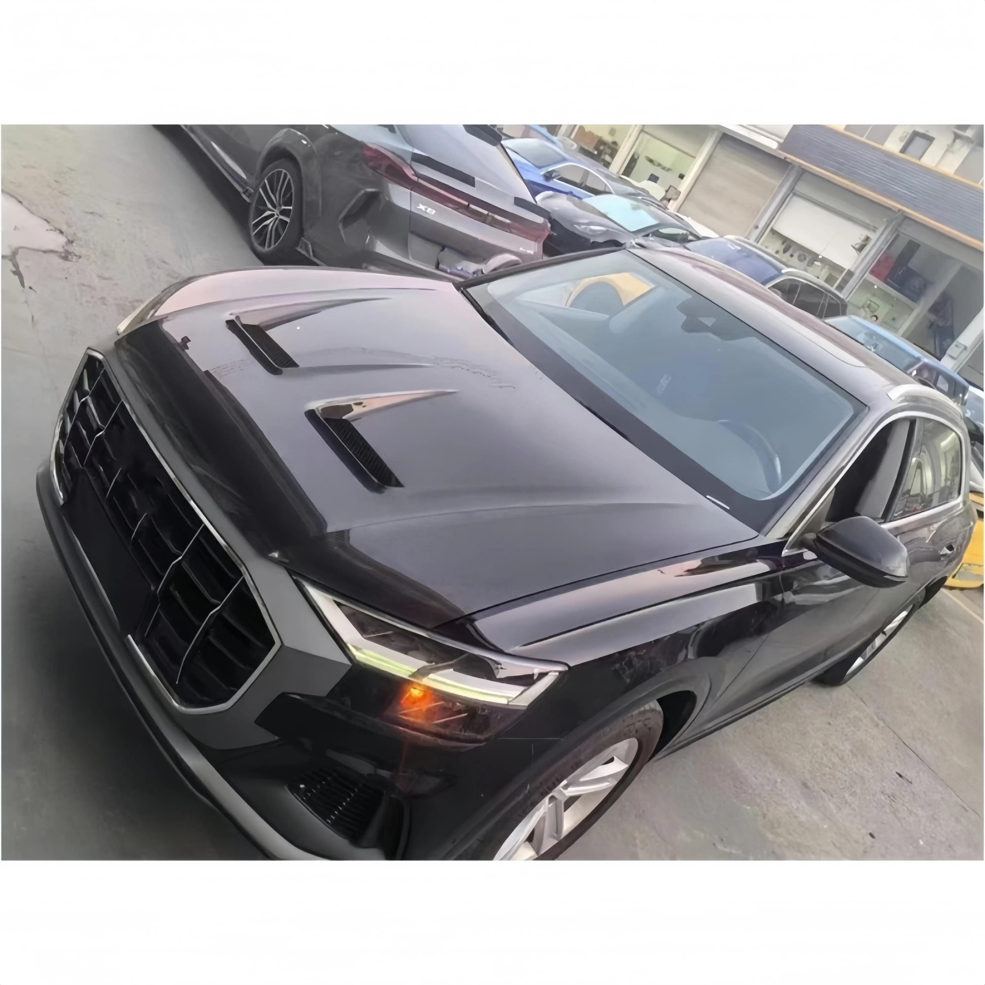 

For 2019-2024 Audi Q8 Engine Hood Upgraded Modified High Quality Dry Carbon Fiber Perfectly Fitting Body Components