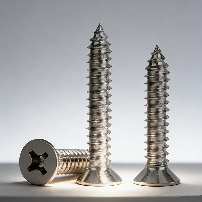 304 Stainless Steel Phillips Countersunk Self-Tapping Screws Assortment Kit, Rustproof Durable Fasteners, Factory Direct Sales