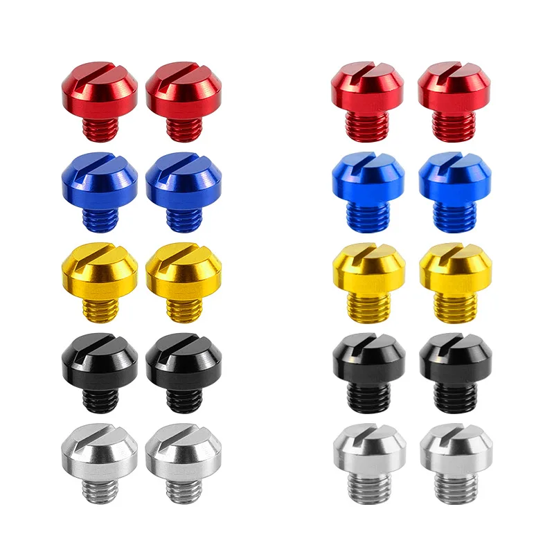

CENJITION 2Pcs M10 Anti Rust CNC Aluminum Motorcycle Rear View Mirror Hole Plugs Screws Rearview Mirror Holder Accessories