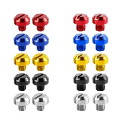 CENJITION 2Pcs M10 Anti Rust CNC Aluminum Motorcycle Rear View Mirror Hole Plugs Screws Rearview Mirror Holder Accessories