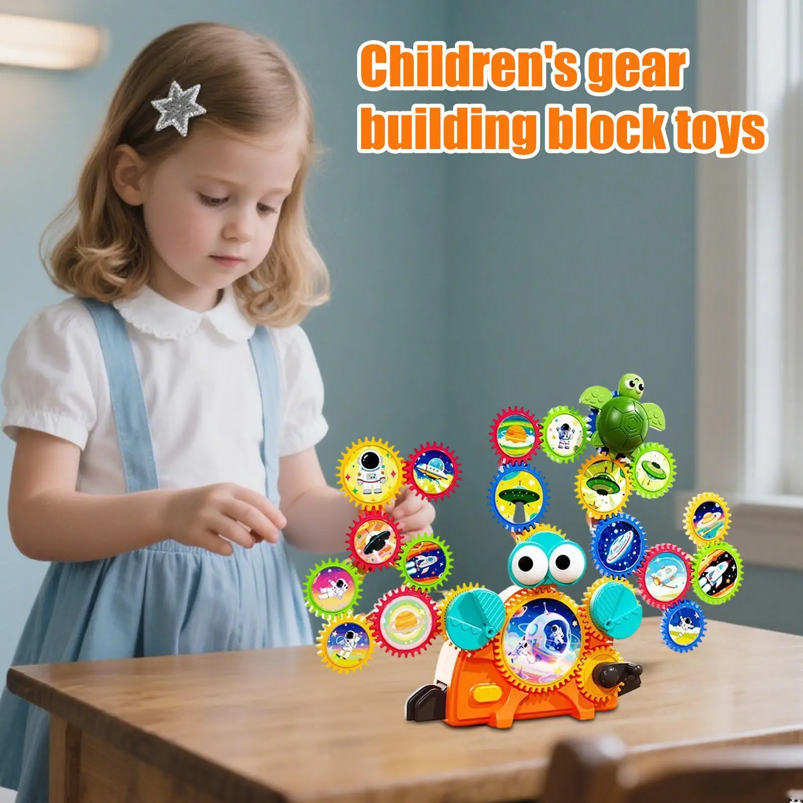 

Gears Toys For Kids Educational Game STEM Building Blocks Toys For Boys Kids Birthday Party Home Preschool School Travel Beach