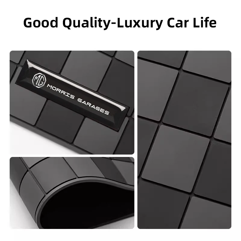 سيارة منقوشة المضادة للانزلاق وسادة السيارات لوحة القيادة تخزين حصيرة ل MG ZS 5 7 6 Cyberster MG4 EV ES5 HS واحد GT GS MG3 EZS 3SW MARVEL-R Hector #4