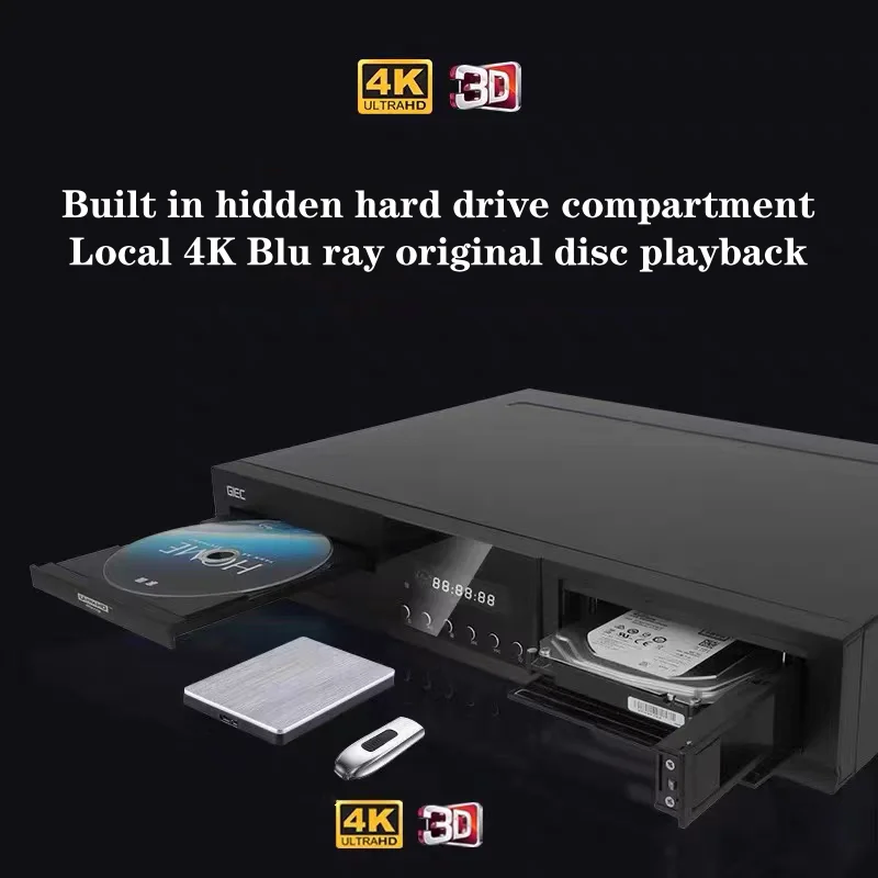 GIEC BDP-G5600 4K Blu Ray HD مشغل القرص الصلب القرص المنزلي ثلاثية الأبعاد HD قناة Dolby Vision مشغل DVD DTS فك