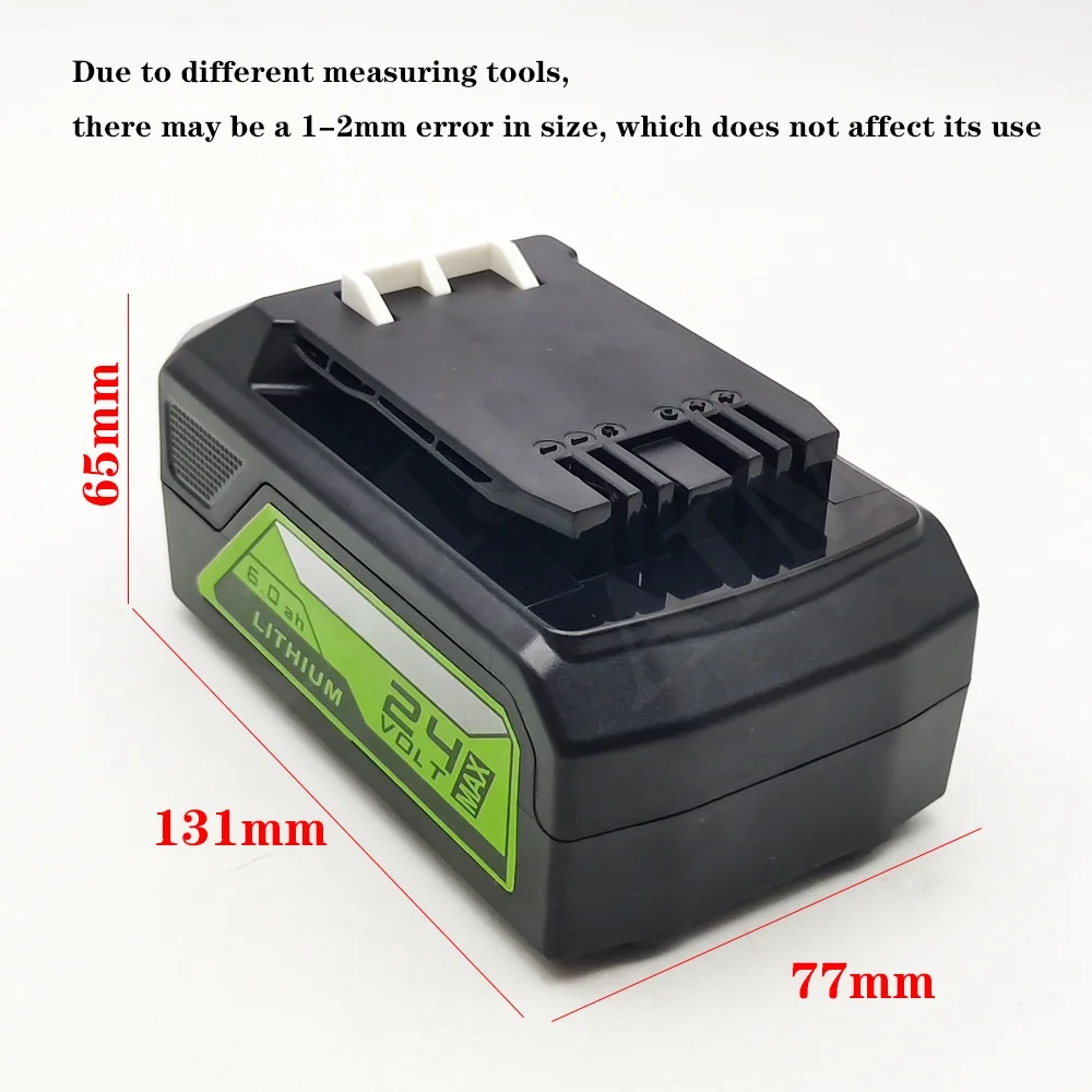 24V Power Tools 29842 29852 29322 20362 MO24B410 MO48L4211 24V 5000mAh Lithium-ion Battery for Greenworks