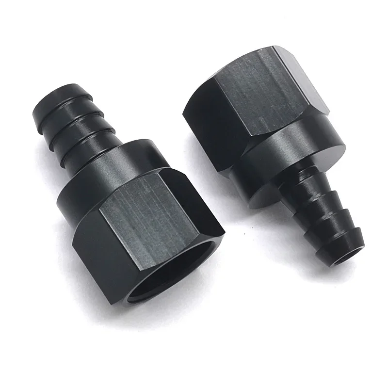 

10AN female to 3/8 Hose Barb Fuel Oil Line Fitting End Straight Black