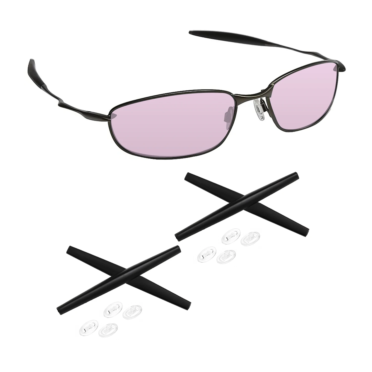 Rubber Kits Replacement Nose Pads Ear socks for Oakley Whisker Sunglasses-Easy Installation