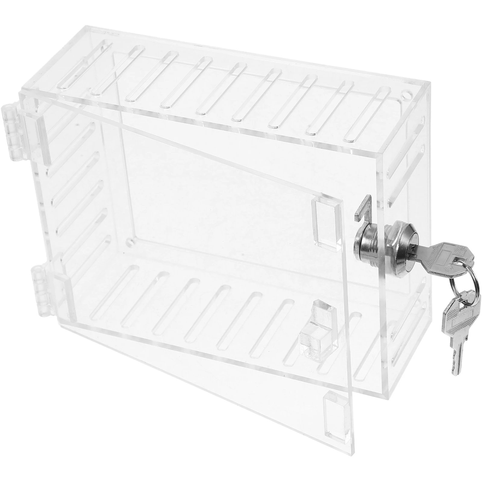 

Thermostat Lock Box Guard Cover Universal Transparent Boxes for Wall Compatible Secure Keyed Plastic Homes Offices Labs Smart