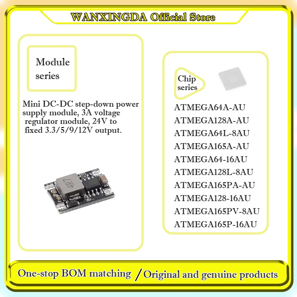 

ATMEGA64A-AU 64-16AU 64L-8AU 165A 128A 128L TMEGA128 ATMEGA165PA TMEGA165PV 165P Mini 3A voltage regulator module Phone case
