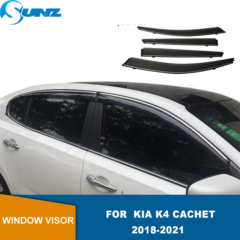 

Weathershileds For Kia K4 Cachet 2018 2019 2020 2021 Car Styling Window Visor Rain Shield Deflectors Awning Trim Cover Exterior