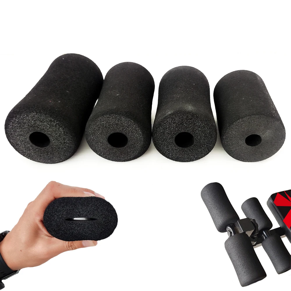 4 Pieces Sponge Sleeve Fitness Equipment Handstand Machine Supine Board Dumbbell Stool Hook Foot Grip Replace Handle Grip Sleeve