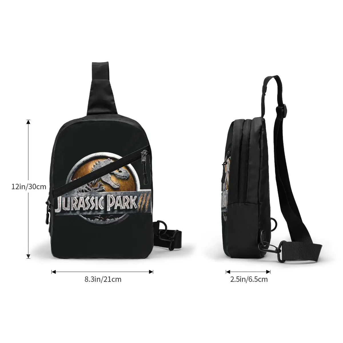 Jurassic Parks Sling Brusttasche maßge schneiderte Dinosaurier Print Cross body Schulter rucksack für Männer reisen Tages rucksack