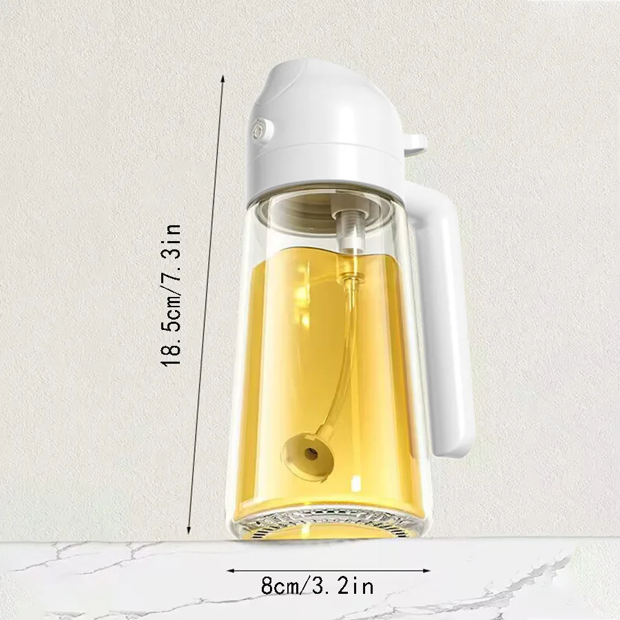 2in1 500ml Glass Oil Sprayer Oil Spray Bottle Oil Tank BBQ Kitchen Baking BBQ Picnic Kitchen Tools for Businesses
