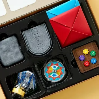 Set di giochi Calamari Dadi Gong-gi Gioco Party Cerchio quadrato Triangolo Stampa Giochi da bar Puntelli per feste Film coreano Gioco di calamari Set di giochi