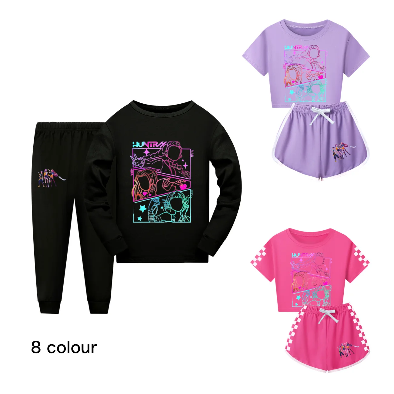 

Movie KPop Demon Hunters Child Pajamas Set Girl Autumn Long Sleeved Home Clothes Rumi Sleepwear Suit Nightgown