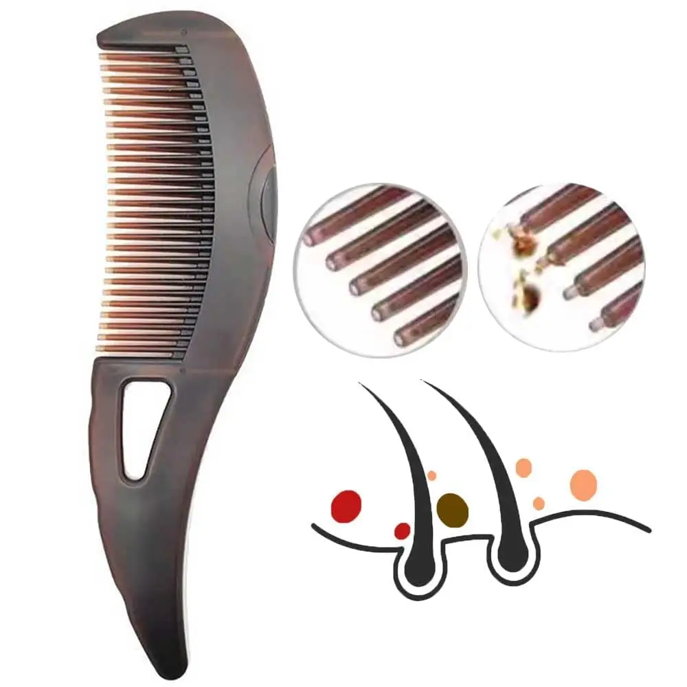 2025 Best Dandruff Relief Comb Hollow Tooth Hairbrush Scalp Point Massage Dandruff Removal Reduce Ltching Scalp Care