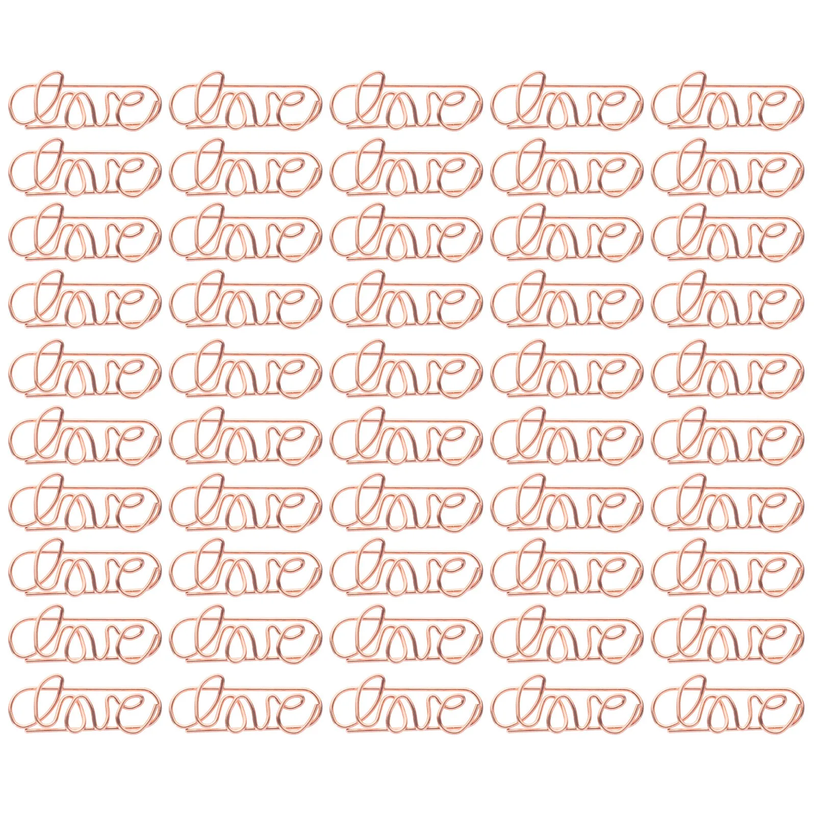 50Pcs Creative Shaped Paper Clips Small Metal Office Document Clips for Daily Use Bookmarks Photos Cards Storage