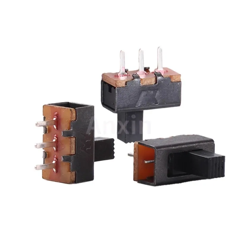 20 piezas SS12F17G5 interruptor de palanca 3 pines 2 archivos SS12F17 mango alto 5mm interruptor deslizante 1P2T SS-12F17 interruptor de alimentación de juguete paso 3,0 MM DIP