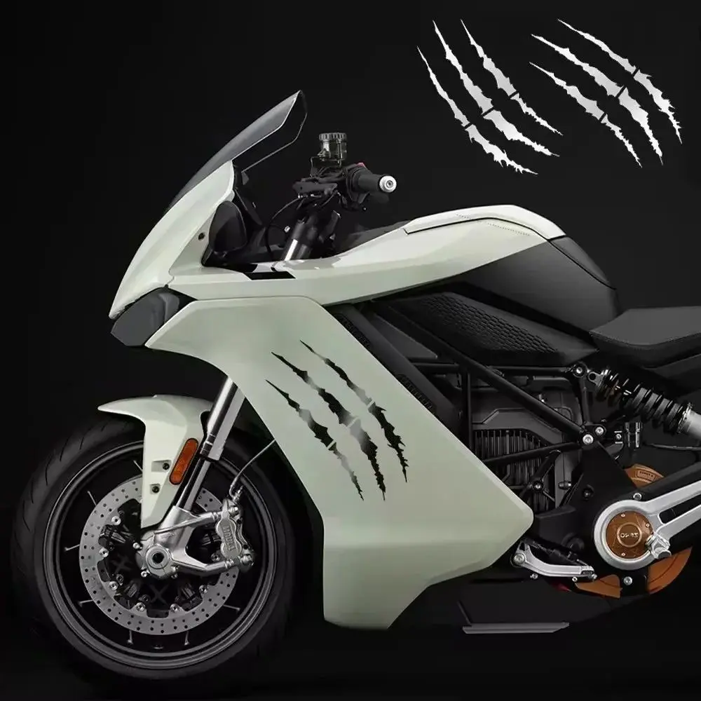 قطعتان من ملصقات مخلب الدراجة النارية - شارات فينيل عالية اللصق لخوذات موتوكروس ومعدات الدراجة، عالمية يمكنك صنعها بنفسك