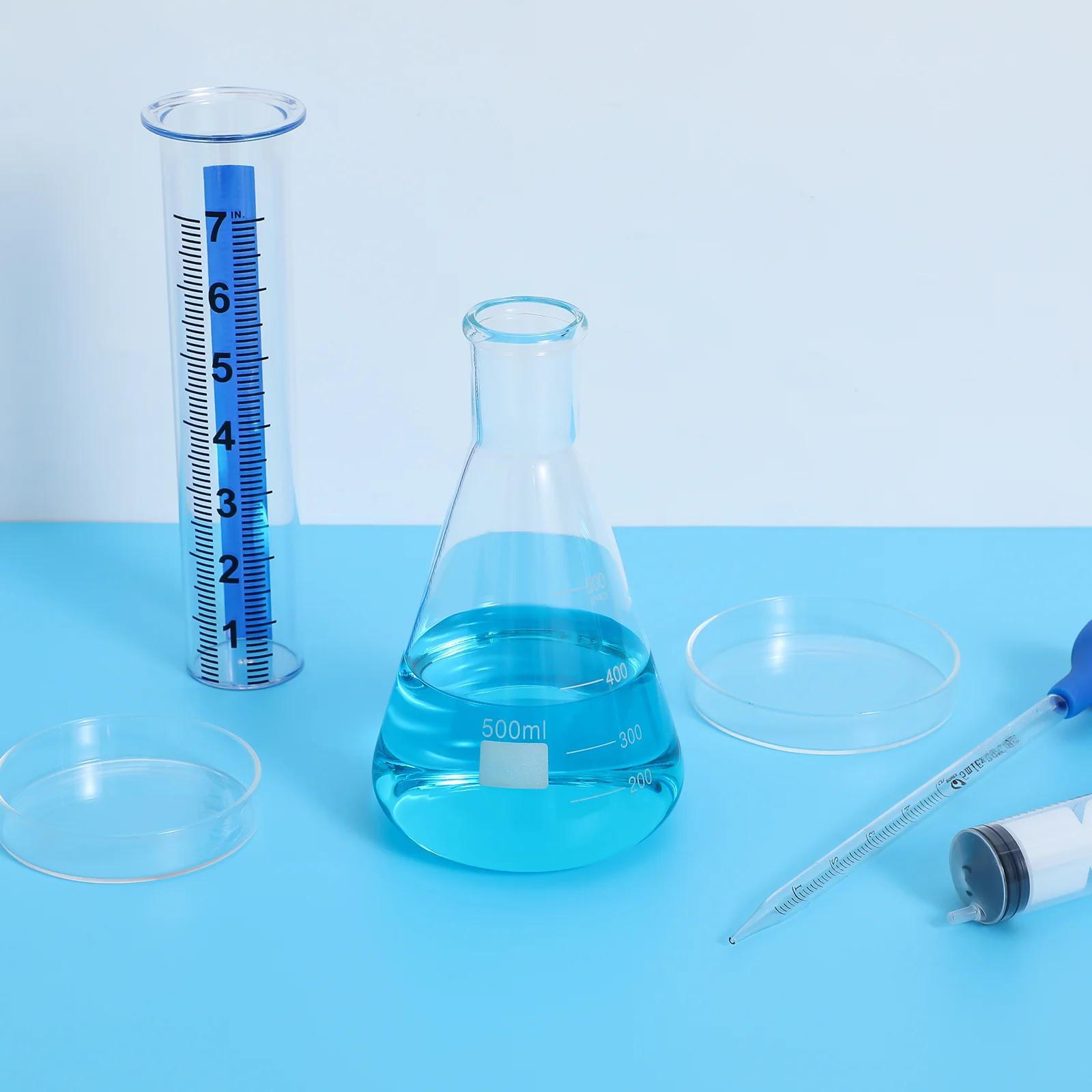 

Erlenmeyer Flask 500Ml Glass Flat Bottom Thickened Laboratory Glass Flask for Heating Boiling Distillation Use