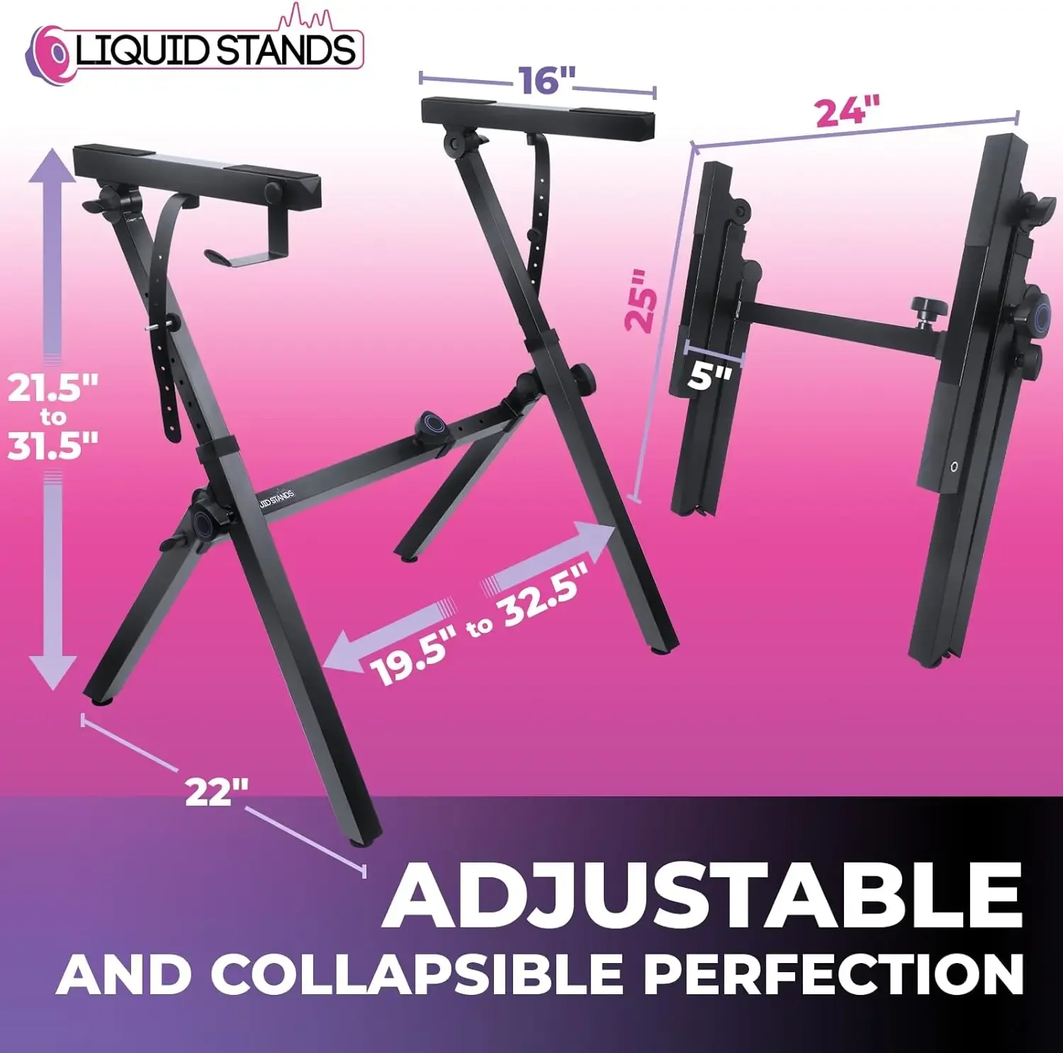 Stands Foldable Piano Keyboard Stand - 54-88 Key Z Style Adjustable Digital Piano Stand Electric Piano Stand - Portable H