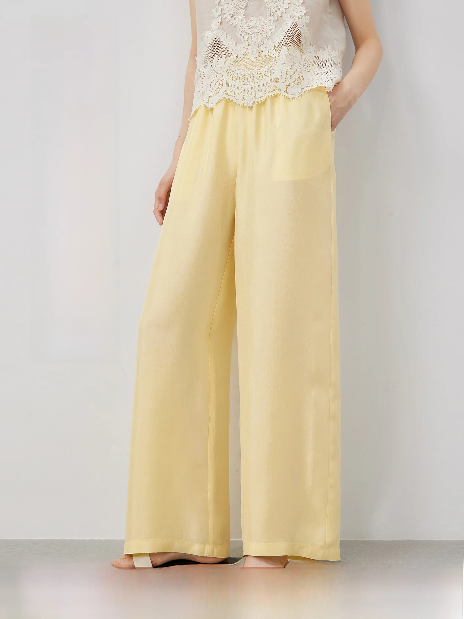 

High Waist Straight Leg Pants Women's Summer Casual Cool Breathable Loose Fit Casual Pants by MIJOR Quali Assured