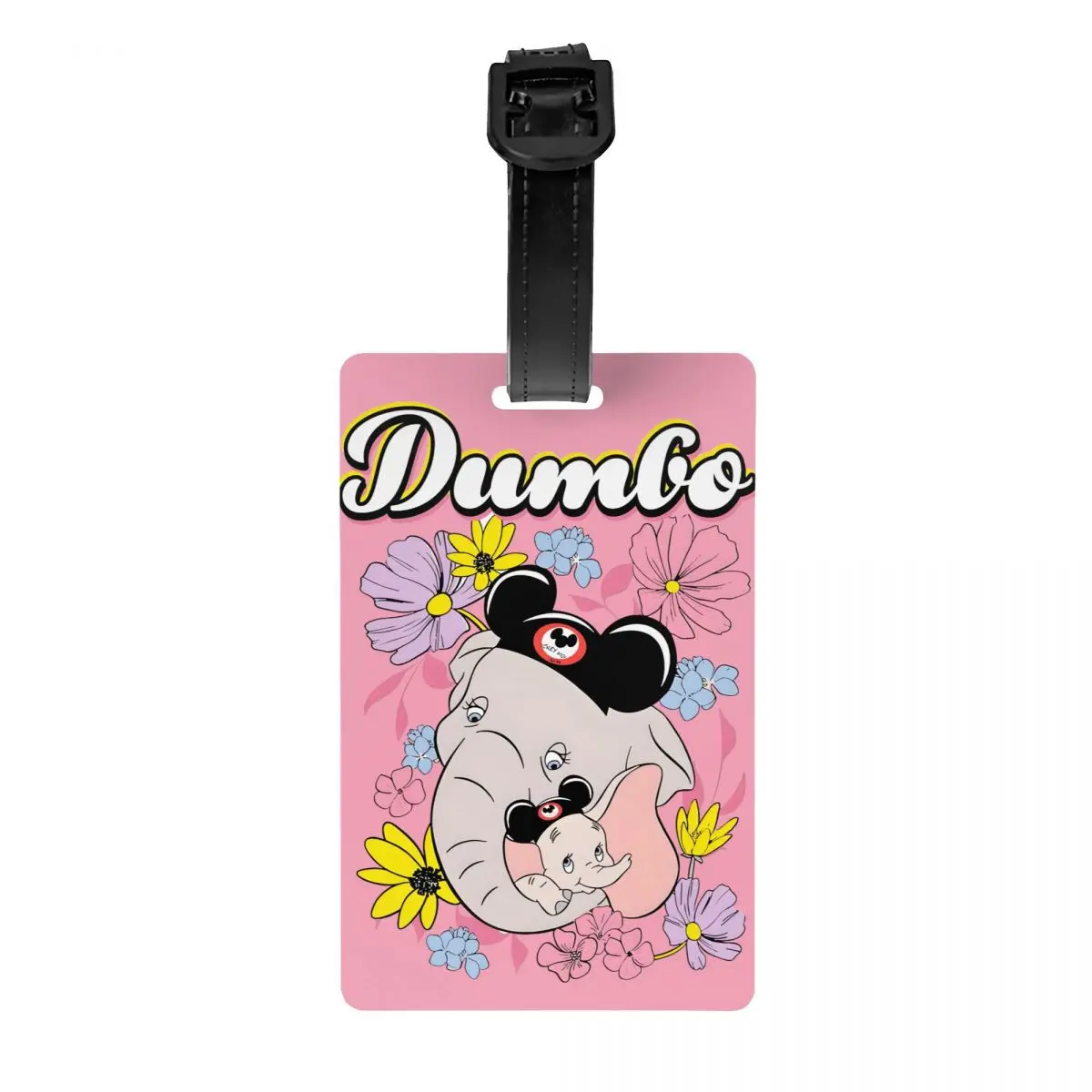 

Изготовленная на заказ багажная бирка с рисунком Дамбо, милый слон Дорожная сумка, чемодан, конфиденциальная обложка, идентификационная этикетка