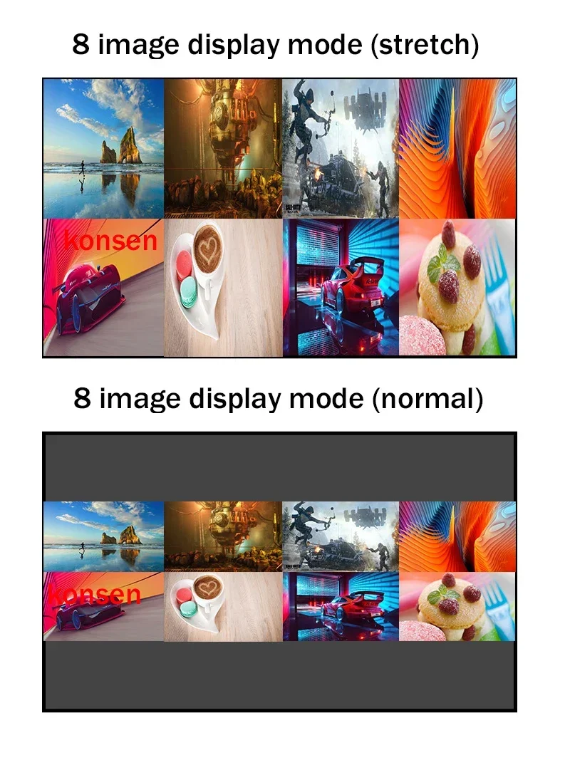 4K 9x1 HDMI متعدد المشاهد 9 في 1 خارج مفتاح سلس 9x1 HDMI رباعي متعدد المشاهد شاشة معدد مقسم مع 10 أوضاع عرض